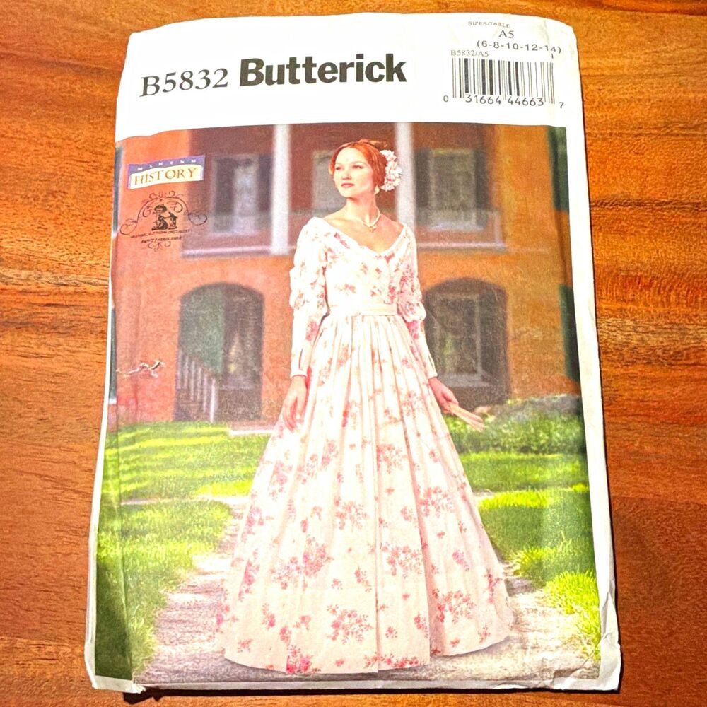 Butterick B5832 Dress Sewing Pattern Women’s Size 6-14 Plus Size Uncut 2010s